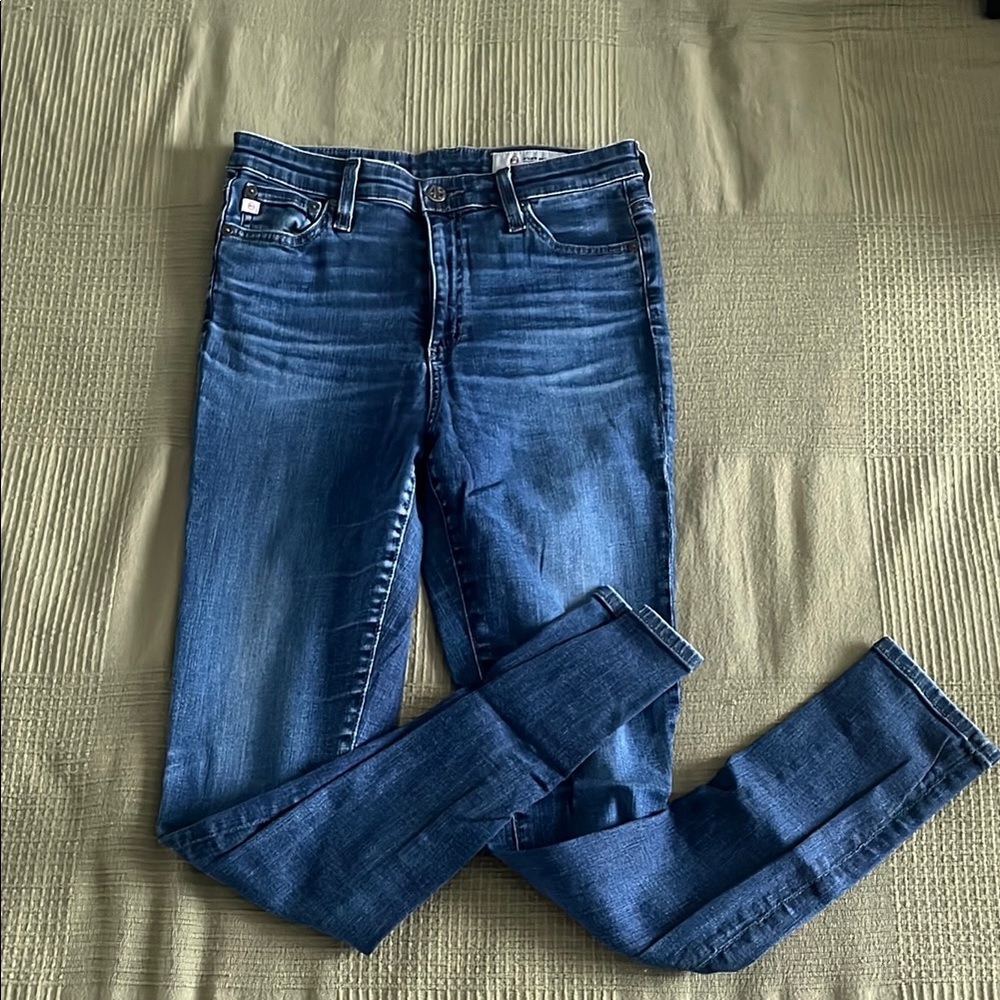 Ag Adriano Goldschmied Blue Skinny Jeans with Stretch